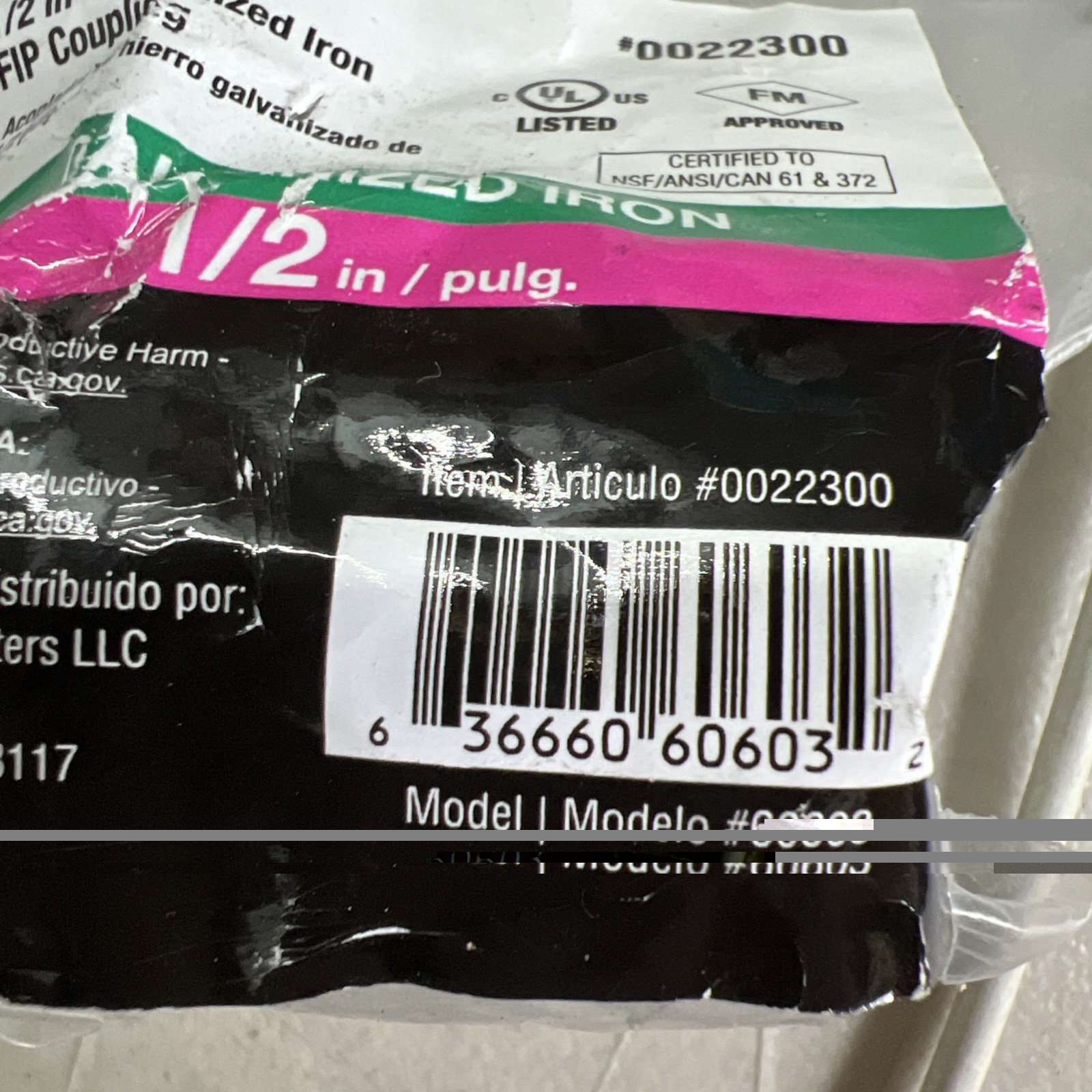Full Case Of 50 RB Galvanized Iron 1/2″ FIP Coupling 22300