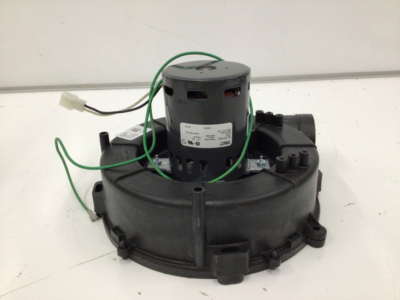Fasco A992 Round Oem Blower, 3400 Rpm, 1 Phase, Direct, Plastic 1 Speed