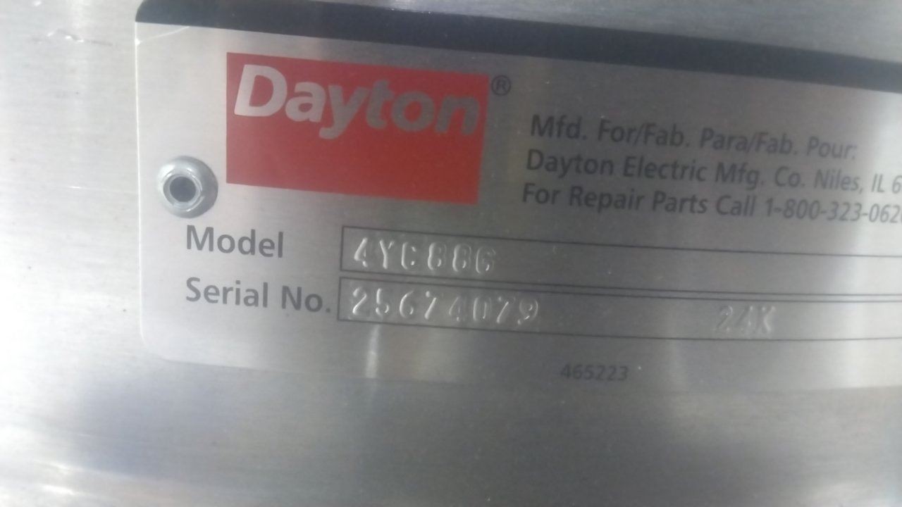 Dayton 4YC88G 12 In Blade Diameter 1/4 HP 115V Axial Downblast Roof Exhaust Fan