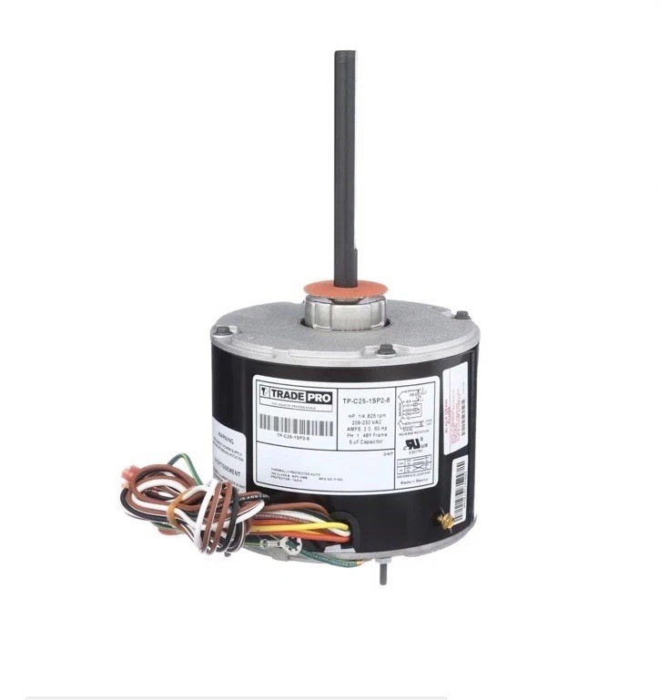 TRADEPRO TP-C25-1SP2HT-8 Condenser Motor 1 Speed, 825 RPM, 208-230 Volt, 1/4 HP