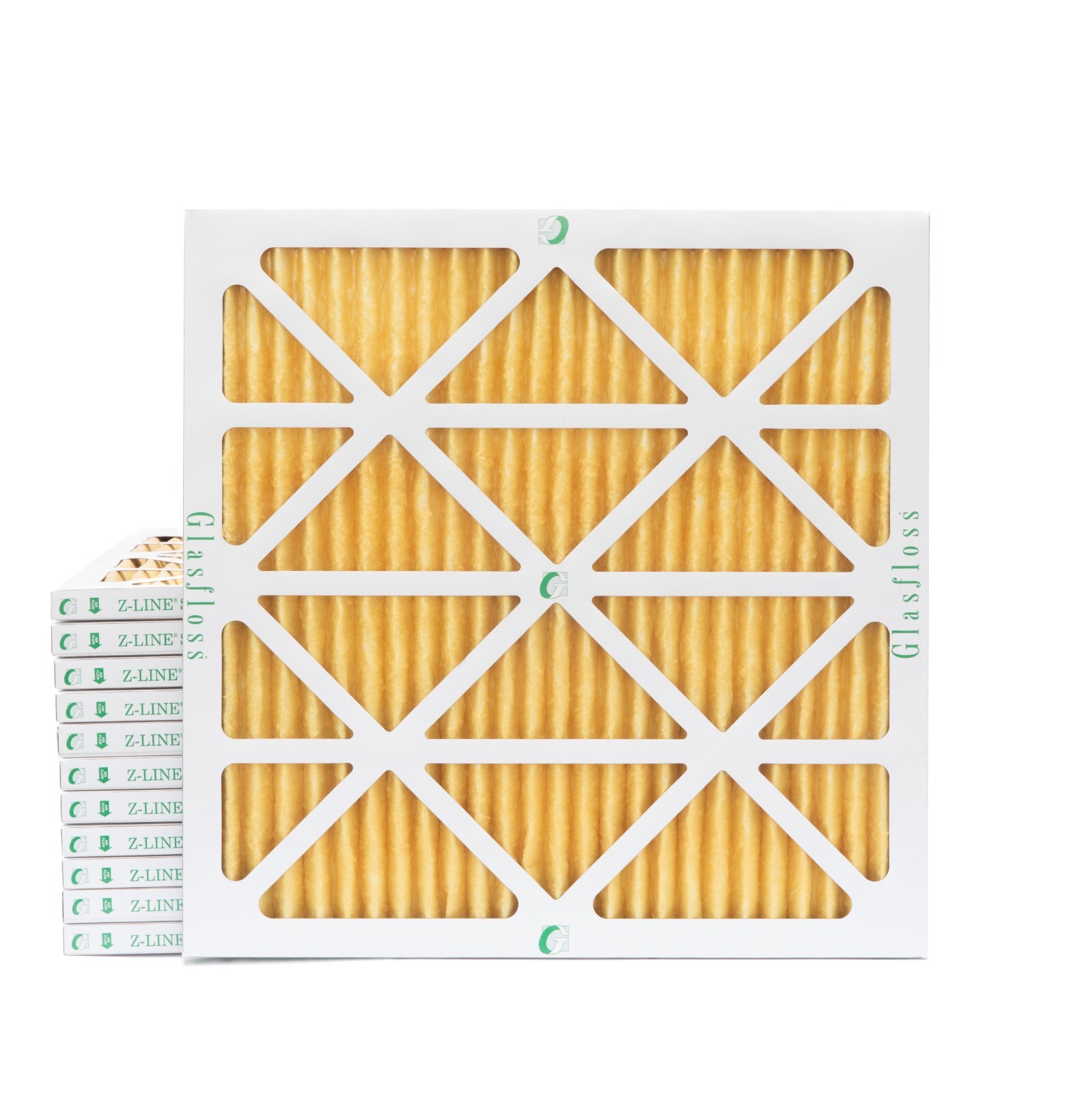 Glasfloss 20x20x1 MERV 11 Pleated Furnace Air Filters. 12 PACK. Made in USA.
