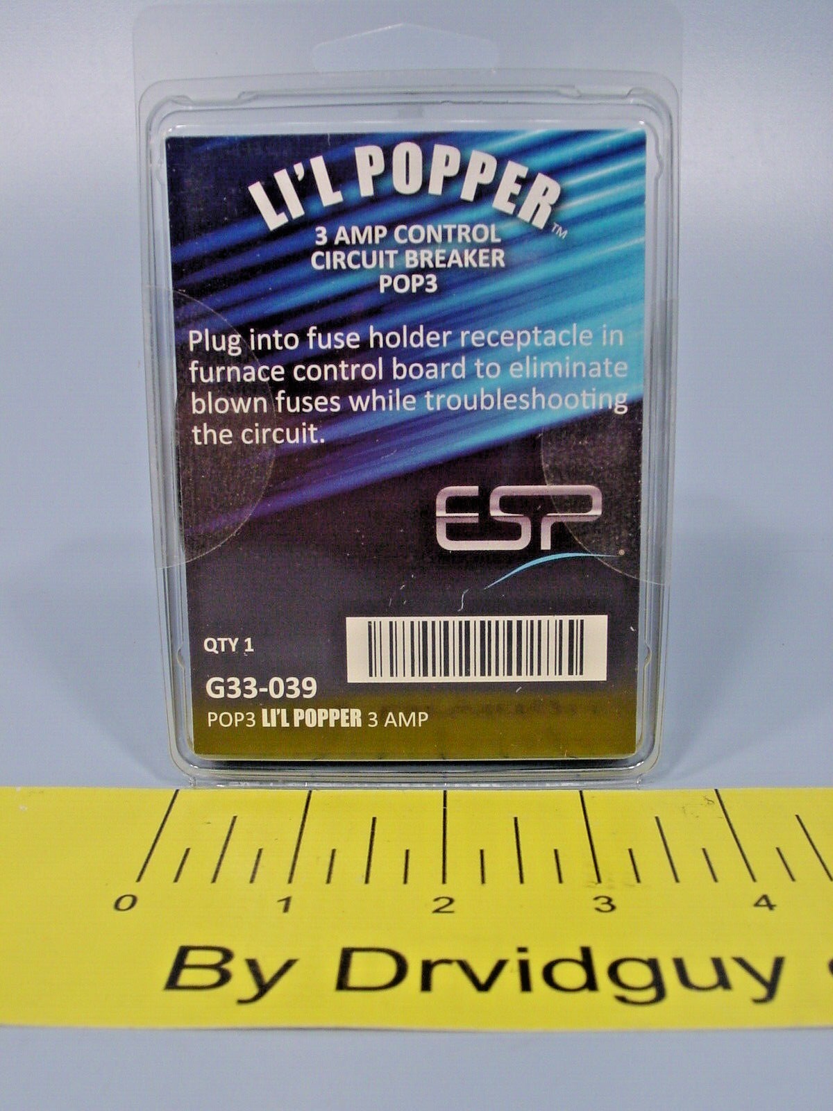ESP G33-039 POP3 Li’L Popper Control Circuit Breaker; 3 Amp