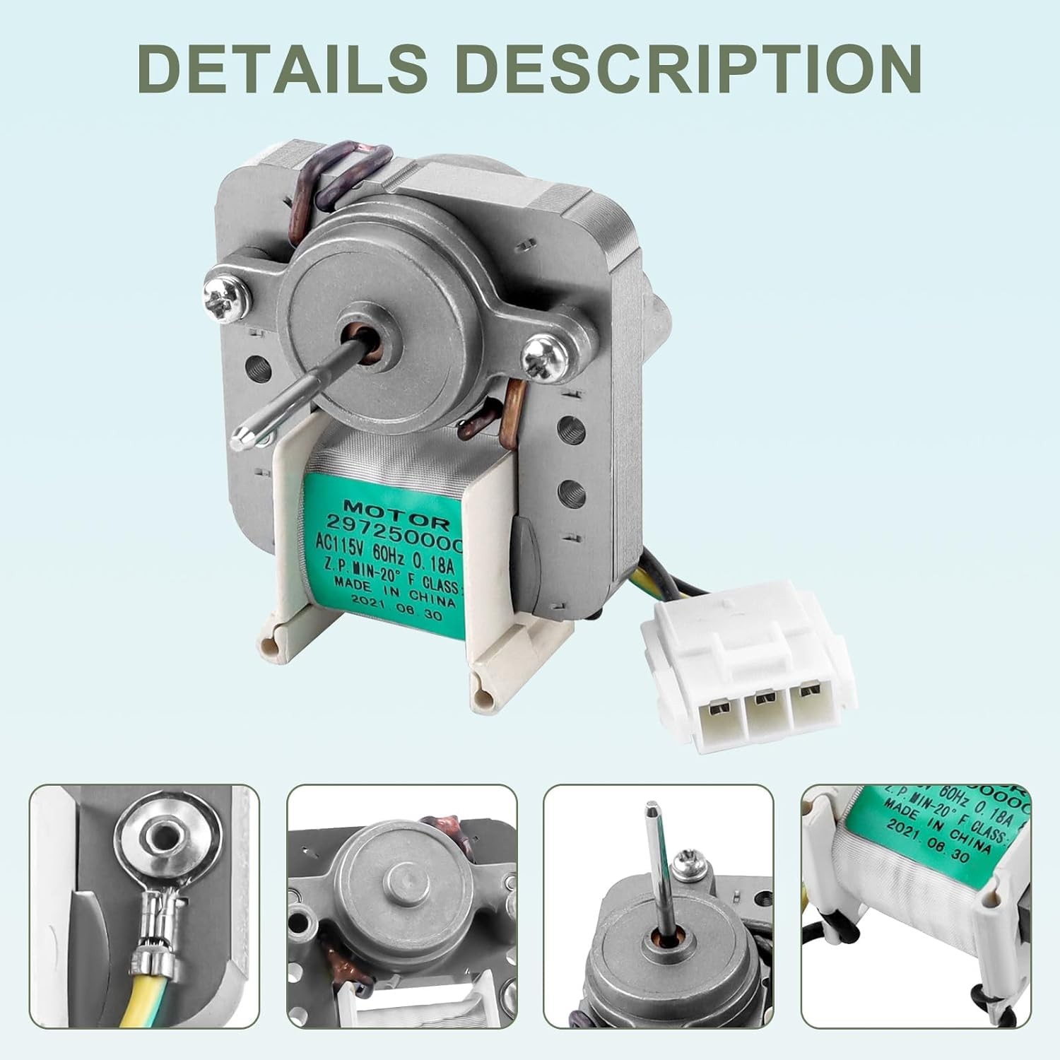 297309000 297250000 Refrigerator Evaporator Fan Motor Compatible with…