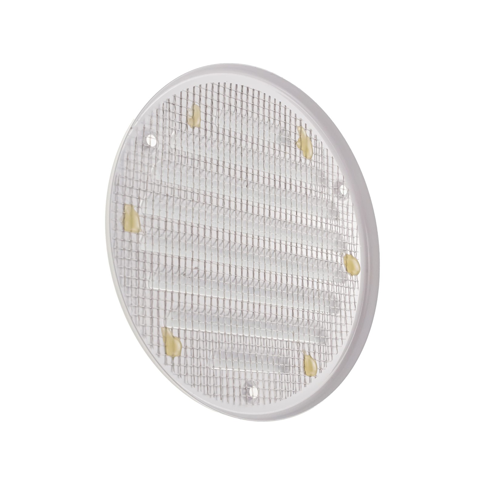 Vent Systems – 4 Inch (Inner) White Metal Round Soffit Air 4″ – White,