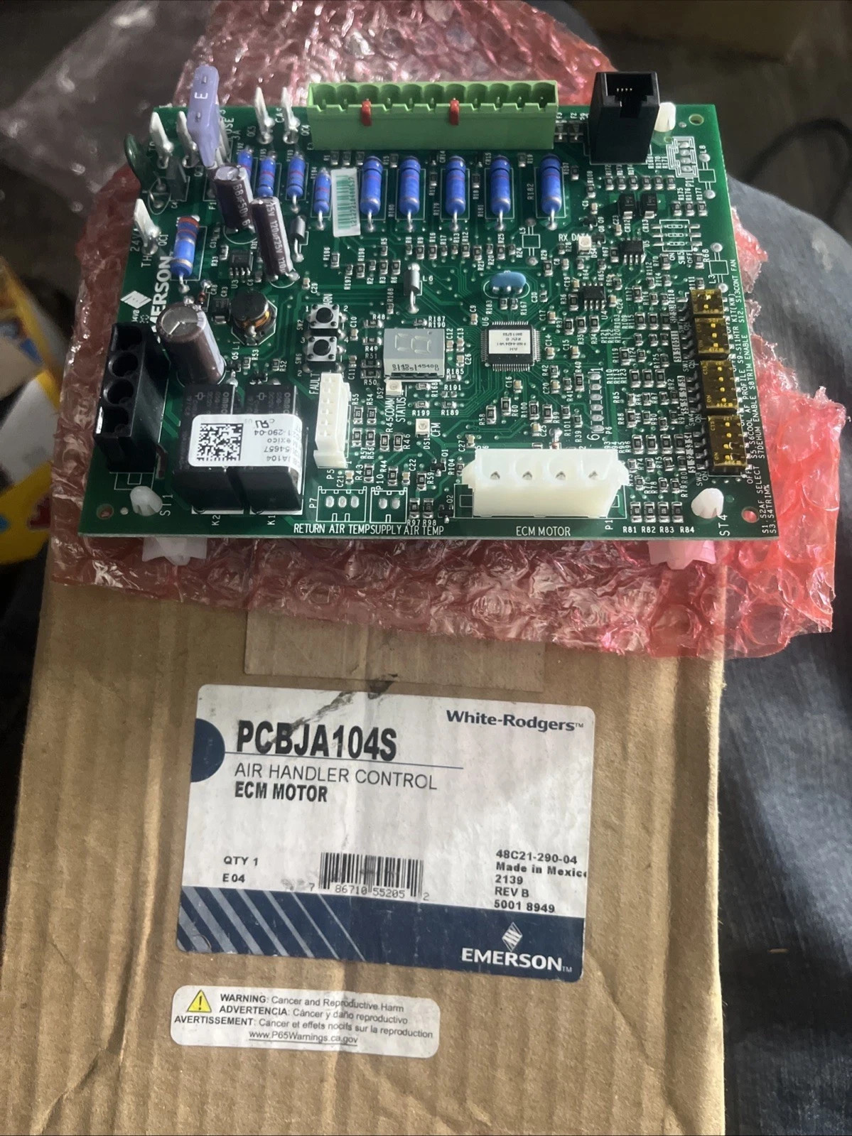 White-Rodgers Emerson PCBJA104S 48C21-290-04 Air Handler Control Board ECM Motor