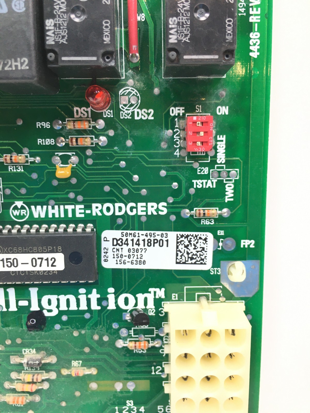 Trane D341418P01 Furnace Control Circuit Board White Rodgers 50M61-495 used#P634