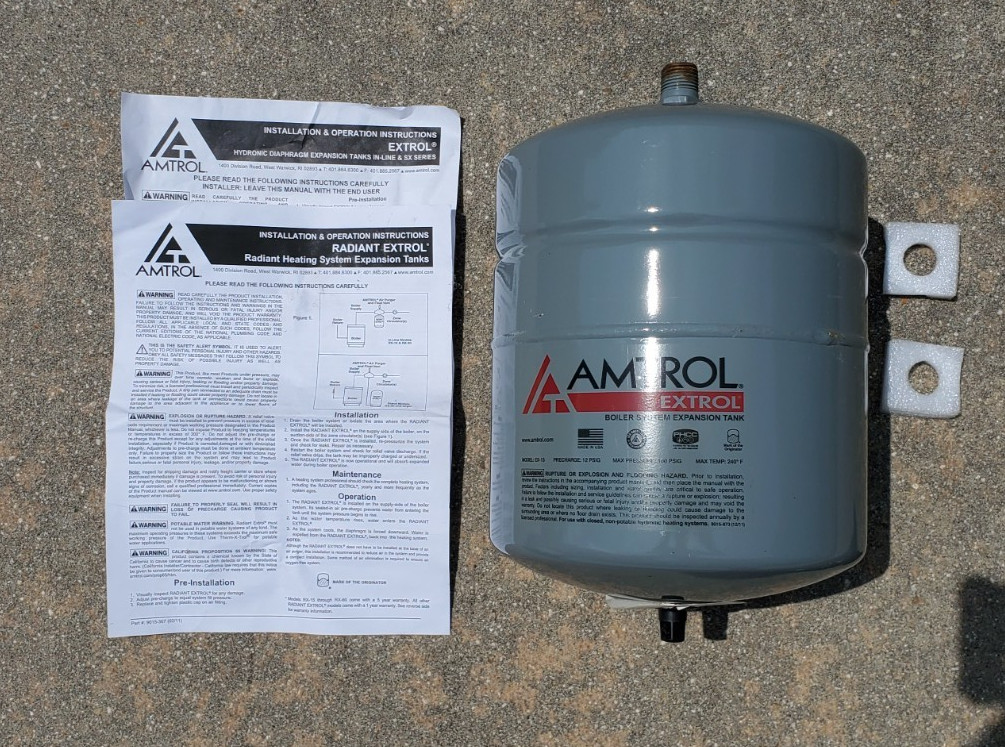 AMTROL EX-15 Hydronic Boiler Expansion Tank, 1/2″ Male NPT Inlet.