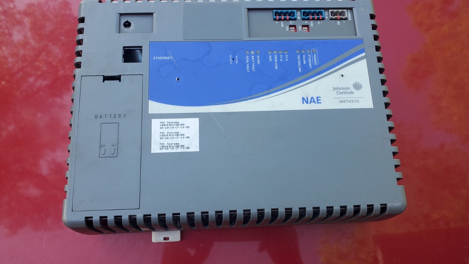 Johnson Controls Network Control Unit MS-NAE551S-2 Ver 6.0 Metasys. No Battery