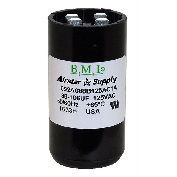 88-106 MFD uf 110-125 VAC Round Electric Motor Start Capacitor � Made in USA