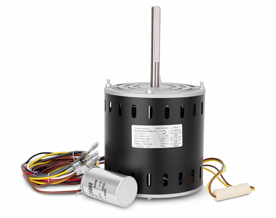 694——5KCP39PGS171S 3/4HP Furnace Blower Motor 115V 8.35A 1075RPM 4-Speed