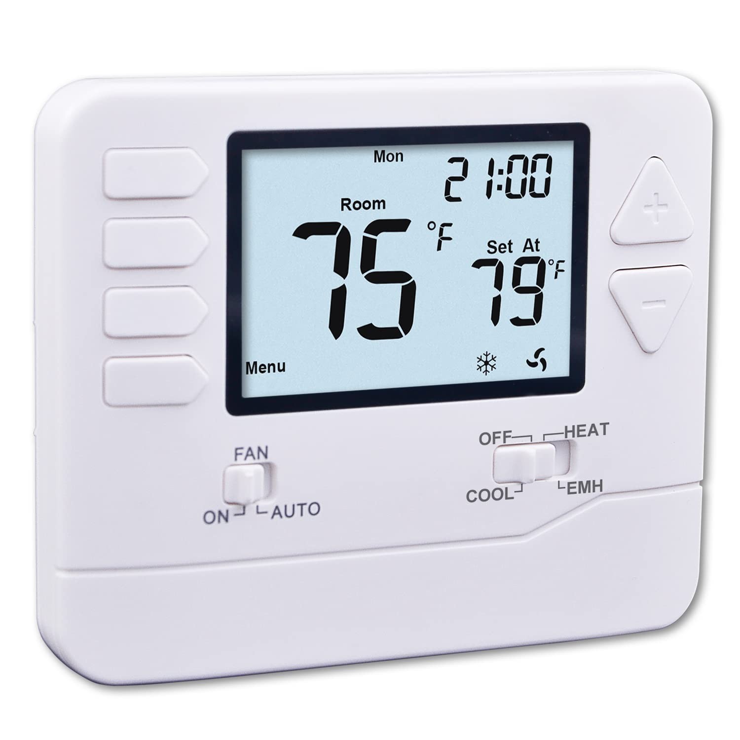 Heagstat H721 Non-Programmable Heat Pump Thermostat 2 Heat/1 Cool 4.5 Sq. Inch