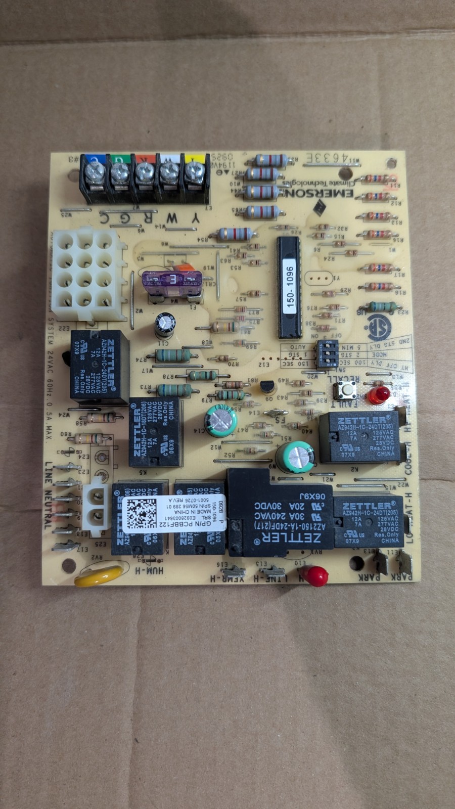 Emerson Control Circuit Board PCBBF122 150-1096 E0928003641 50M56 289 01 Tested