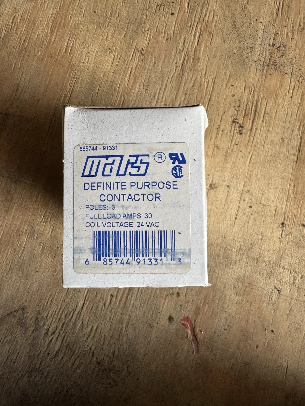 MARS 91331 Definite Purpose Contactor 3 Pole 24VAC Coil