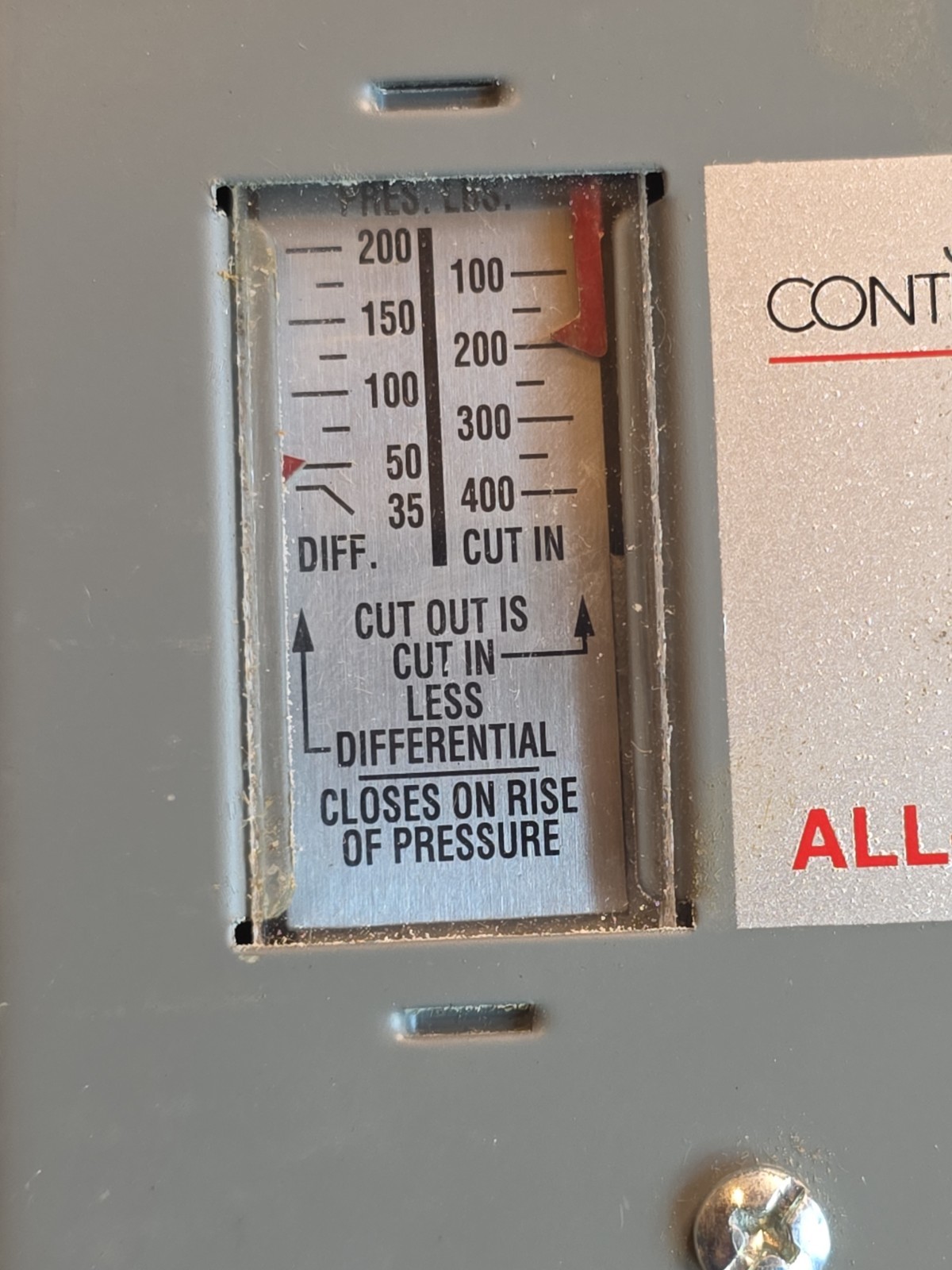 Johnson CONTROLS P70AA118 Fan Cycling Pressure Control P70AA-118C NO BRACKET