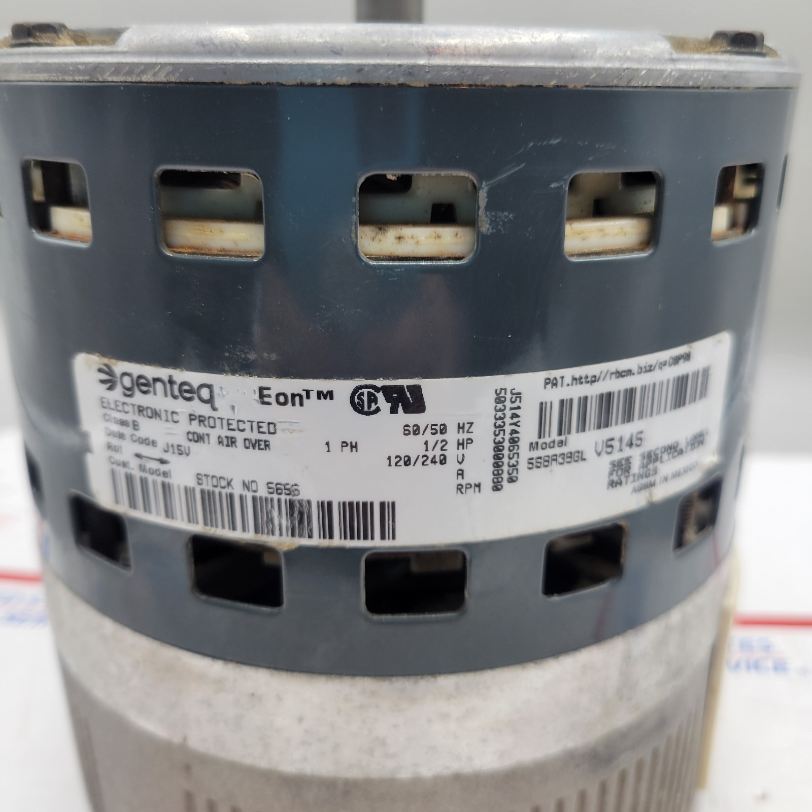 Trane / American Standard Blower Motor 1/2 HP Genteq 5SBA39GLV5145 Used