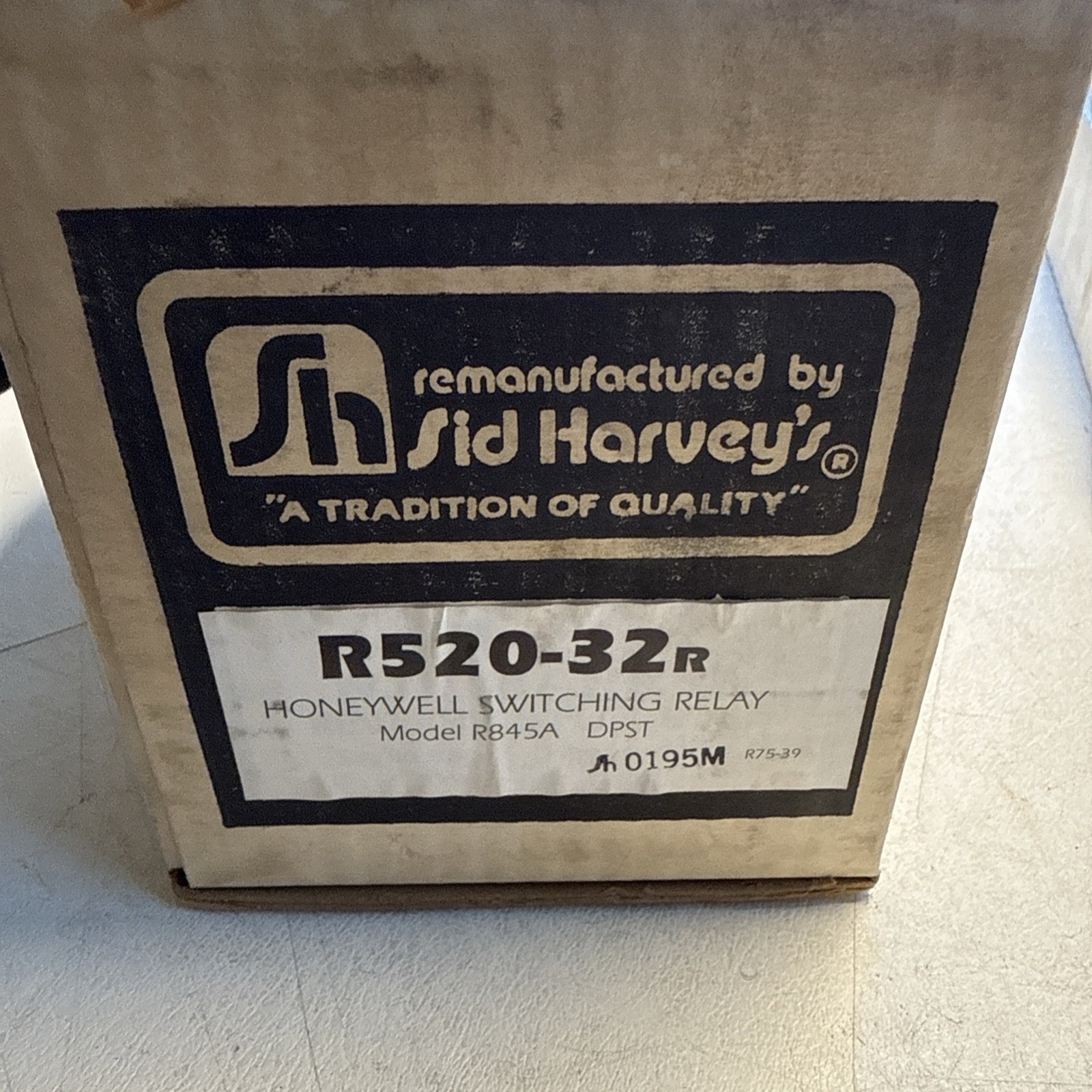 HONEYWELL / SID HARVEY’S REMANUFACTORED SWITCHING RELAY R520-32R R845A DPST