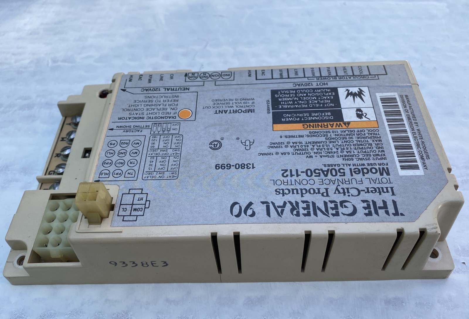 White-Rodgers 50A50-112 1380-699 Total Furnace Control The General 90