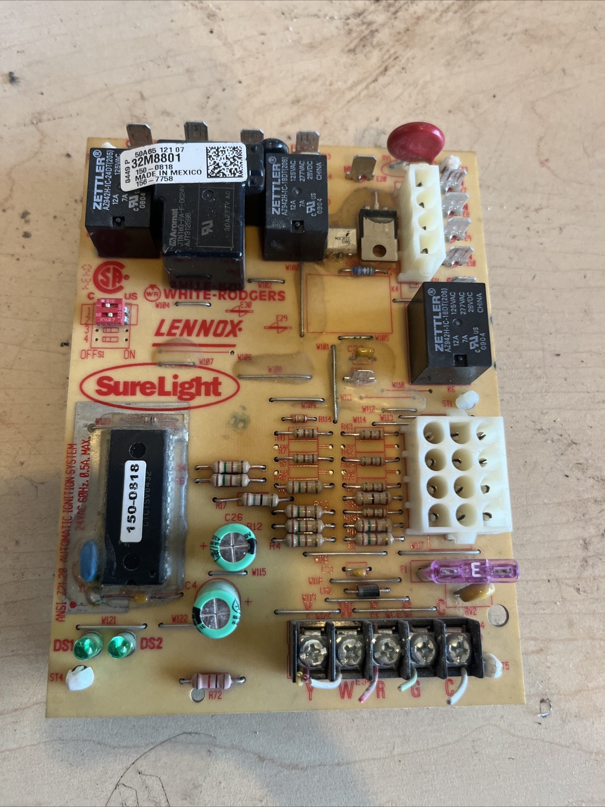 White Rodgers 50A65-121-07 LENNOX 32M8801 Integrated Fan Control Circuit Board