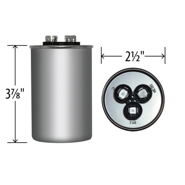 50/5 uf MFD 370 440 VAC Run Capacitor replaces GE Genteq Capcom C3505R C4505R