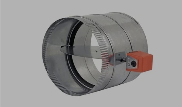 ZoneFirst RDS08 8” Round Damper Power Closed – Spring Open – 24 VAC