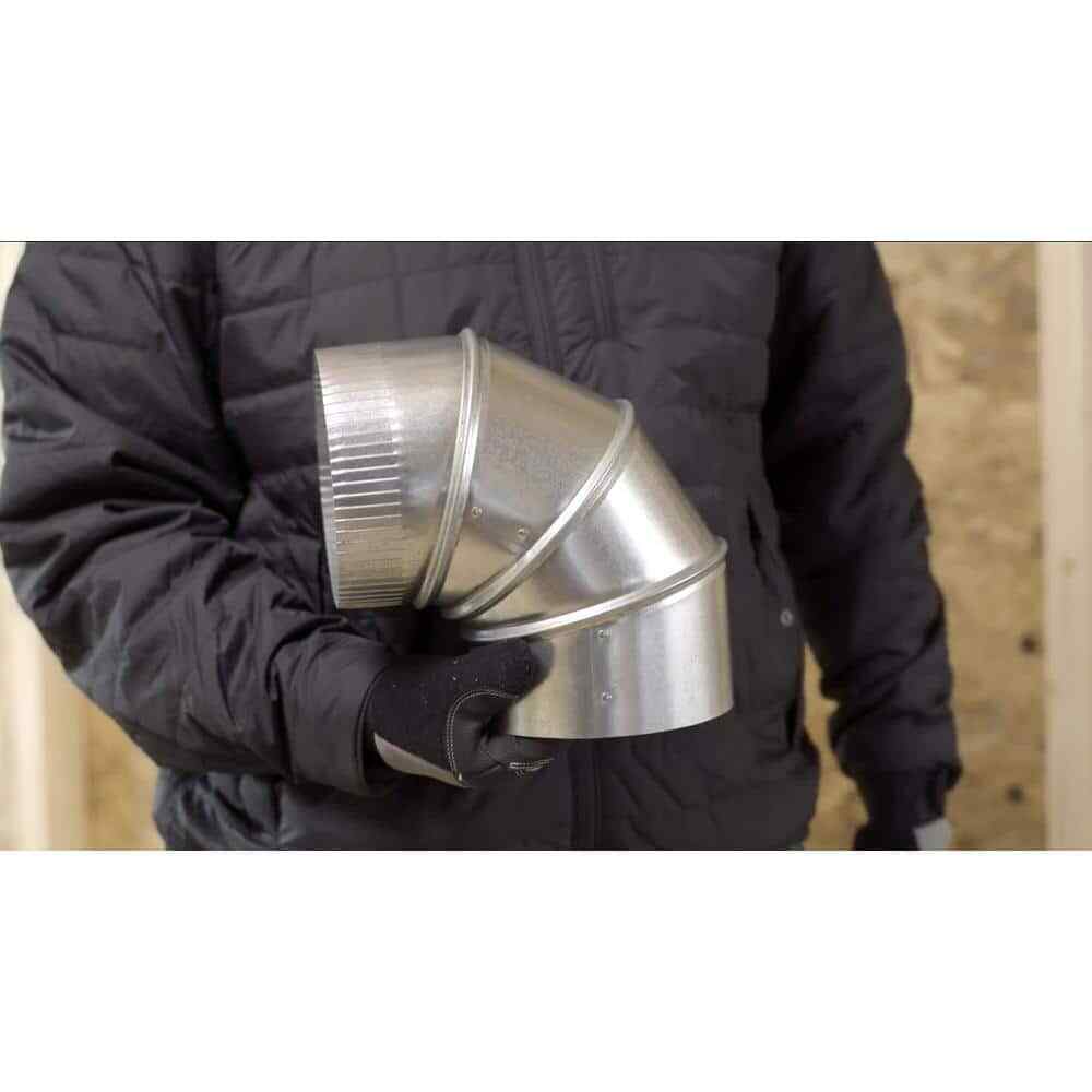 Master Flow 7 in. 90-Degree Round Adjustable Elbow