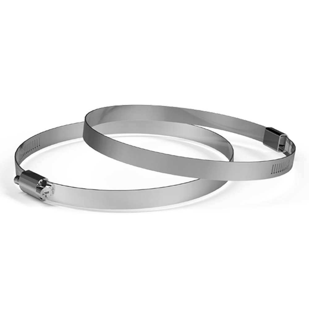 Stainless Steel Clamps, 6-Inch (Pack of 2) for Ducting, Exhaust, Ventilation