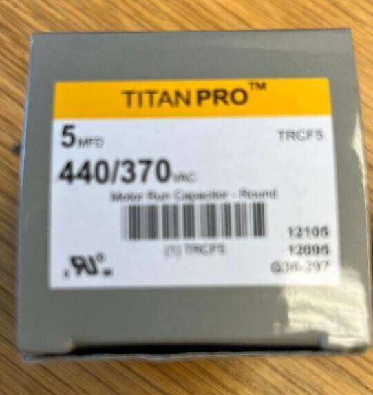 Titan Pro 440/370VAC Motor Run Capacitor ROUND – Silver 12105 G36-297 QTY 2
