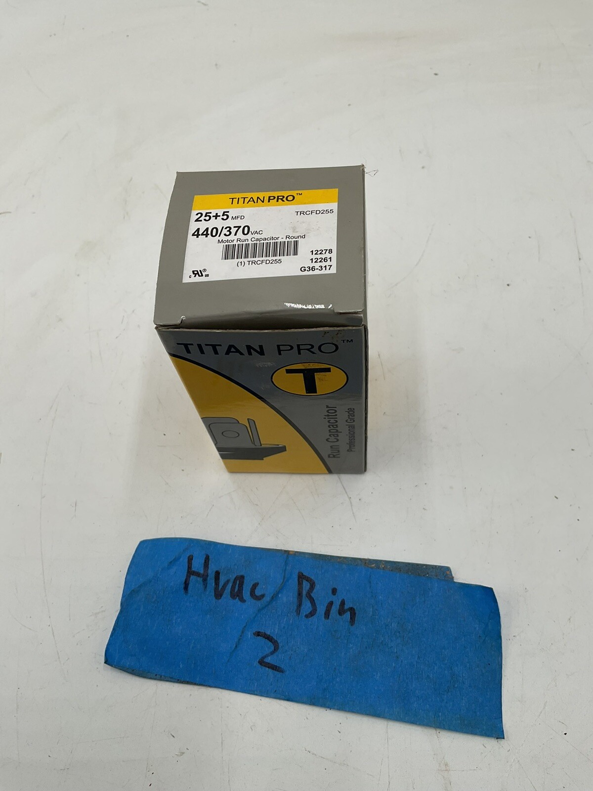 TITAN PRO 25 + 5 MFD Dual 440V / 370V Round Motor Run Capacitor TRCFD255 HVAC