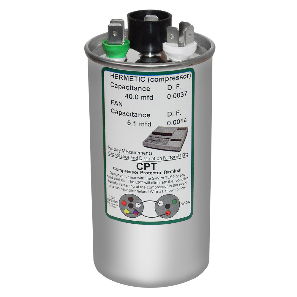 40 + 5 uF MFD x 370 / 440 VAC Motor Run Capacitor AmRad USA2235 – Made in USA