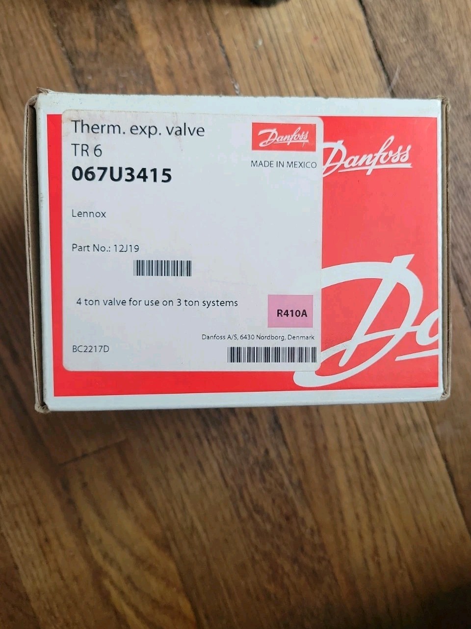 Danfoss 067U3415 TR6 Lennox 12J19 4 Ton R410A Thermal Expansion Valve