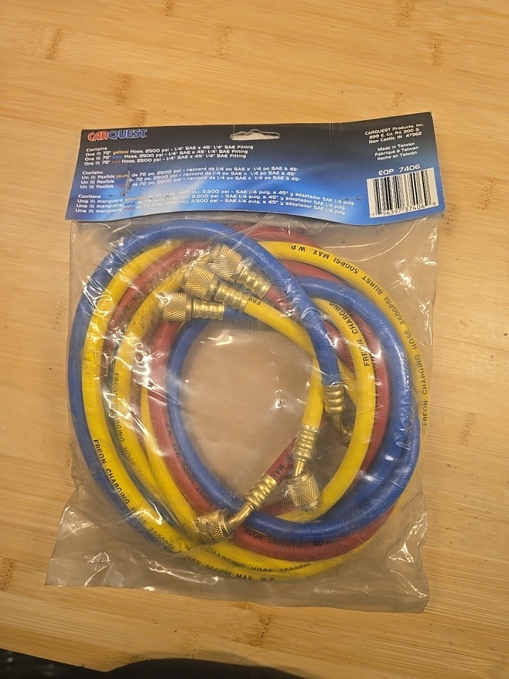 1/4″ Charging Hose Set 72″ Compact Ball (Pack of 3)