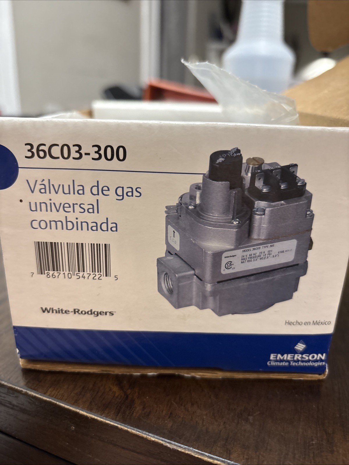 White-Rodgers 36C03-300 Gas Valve, Ng/Lp, Standing Pilot, 24Vac, 2.5 To 5.0 In
