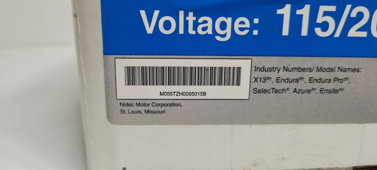 US Motors 6653 Direct Drive Motor, Replaces Selectech X13 and EnduraPro