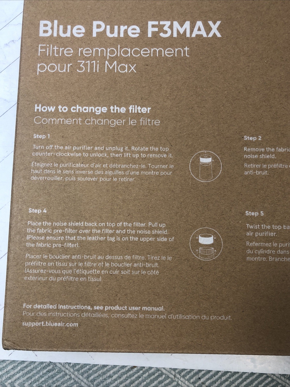 Blueair Blue Pure F3MAX+ Replacement Filter for 311i+ Max Genuine OEM – New