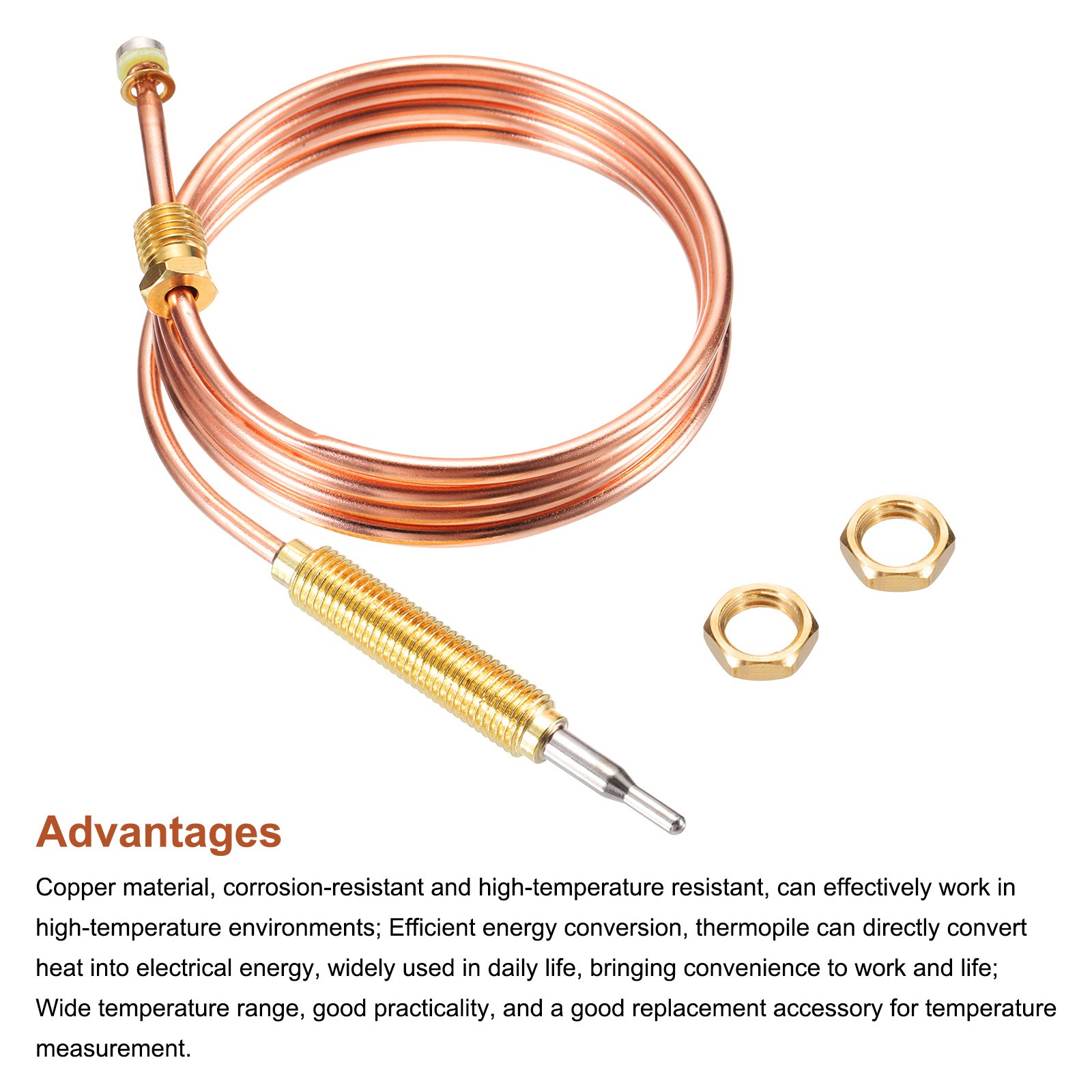 35.4″ Thermocouple 810℃ Gas Fireplaces Replacement Thermocouple M8