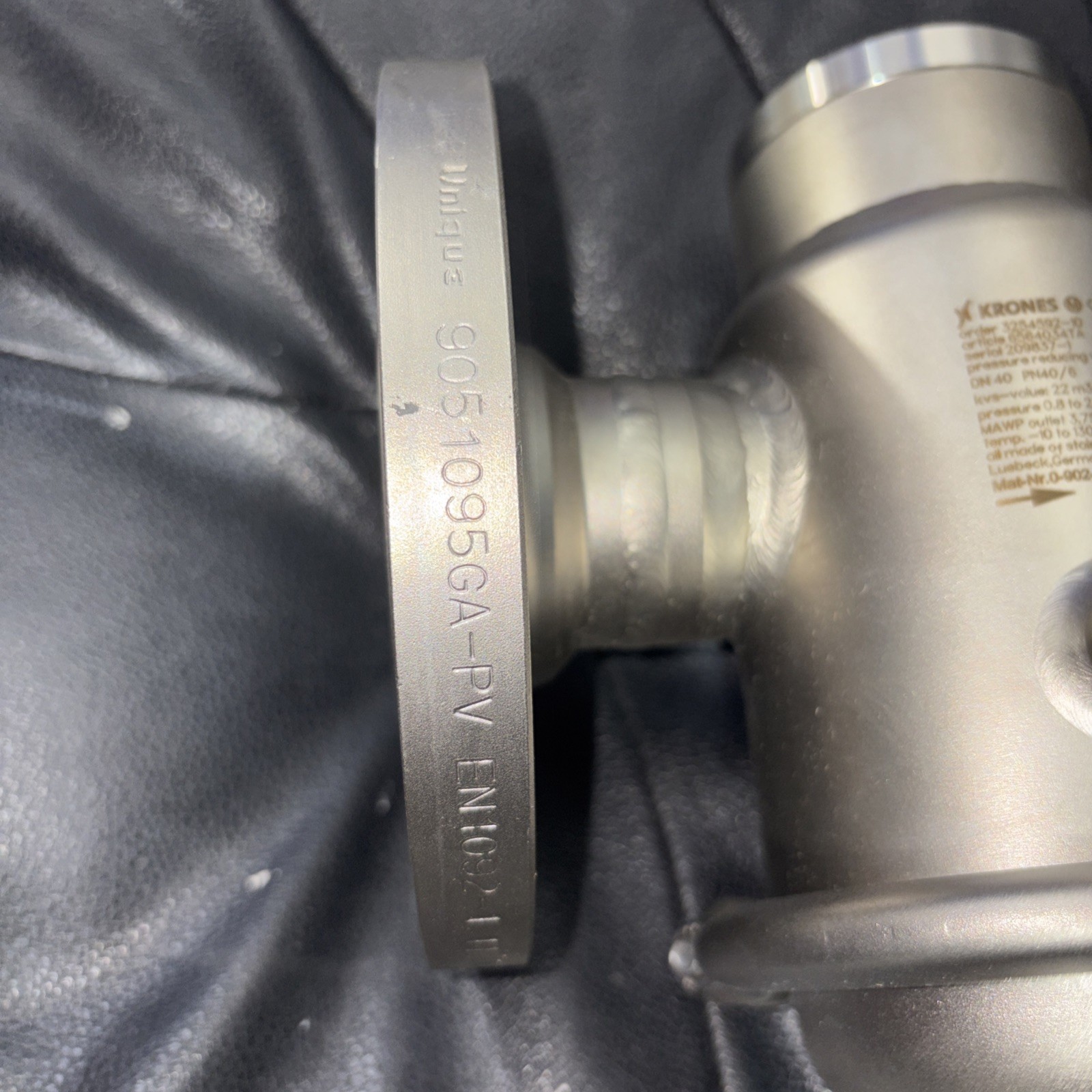 Krones 6564034A Pressure Reducing Valve DN40 PN40 Stainless Steel New 2025