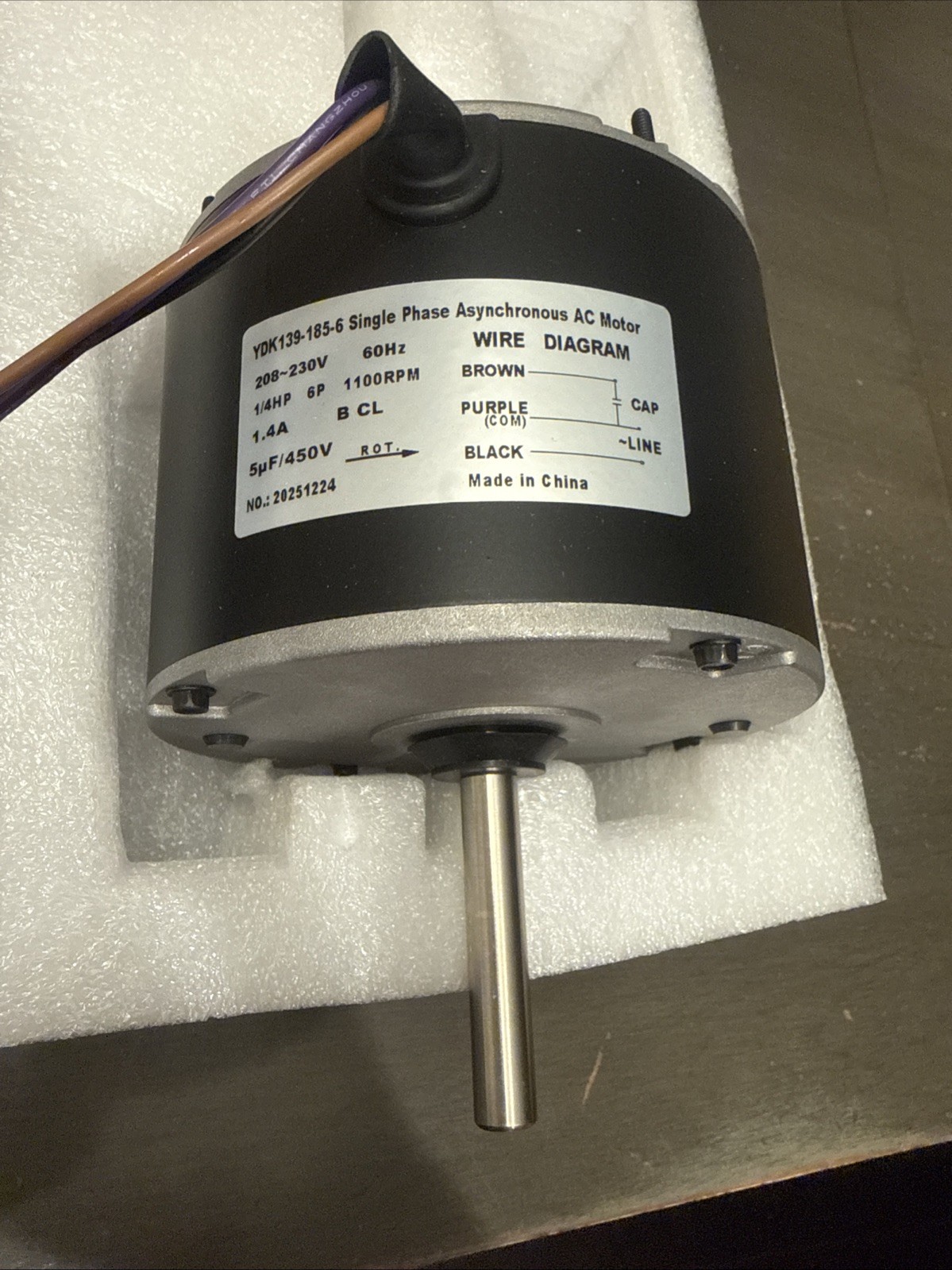 0131M00061SP Condenser Fan Motor 1/4 HP 230V 830 RPM Goodman Amana Replacement M