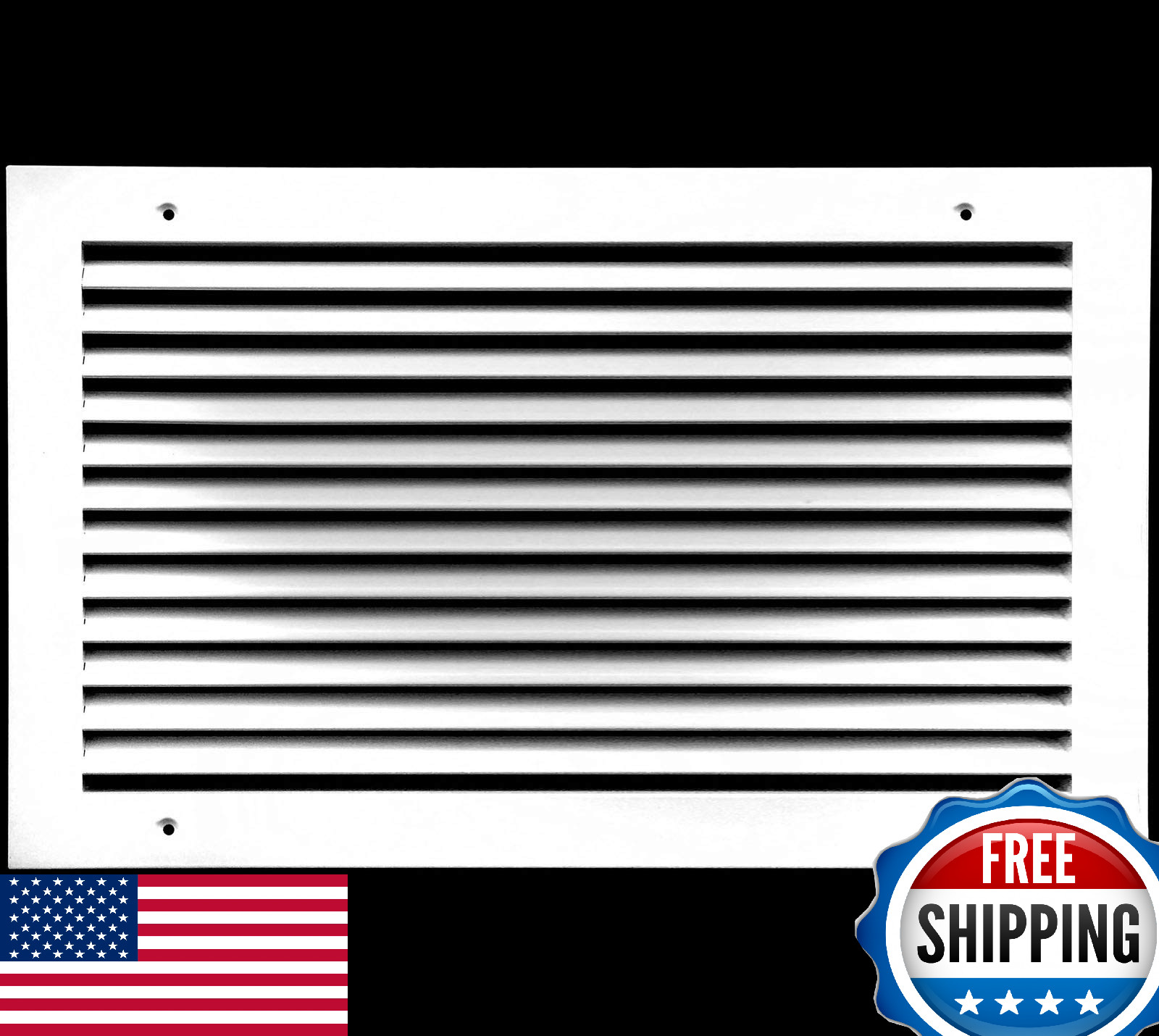 HVAC Premium 12″x10″ Aluminum Return Grille – Linear Bar – Optimal Airflow