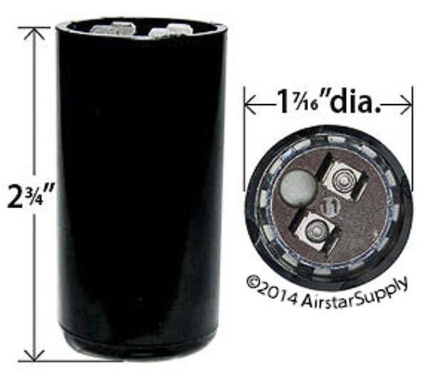 (2) PACK , USA 59-71 MFD uF Electric Motor Start Capacitor 220-250V HVAC 250 vac