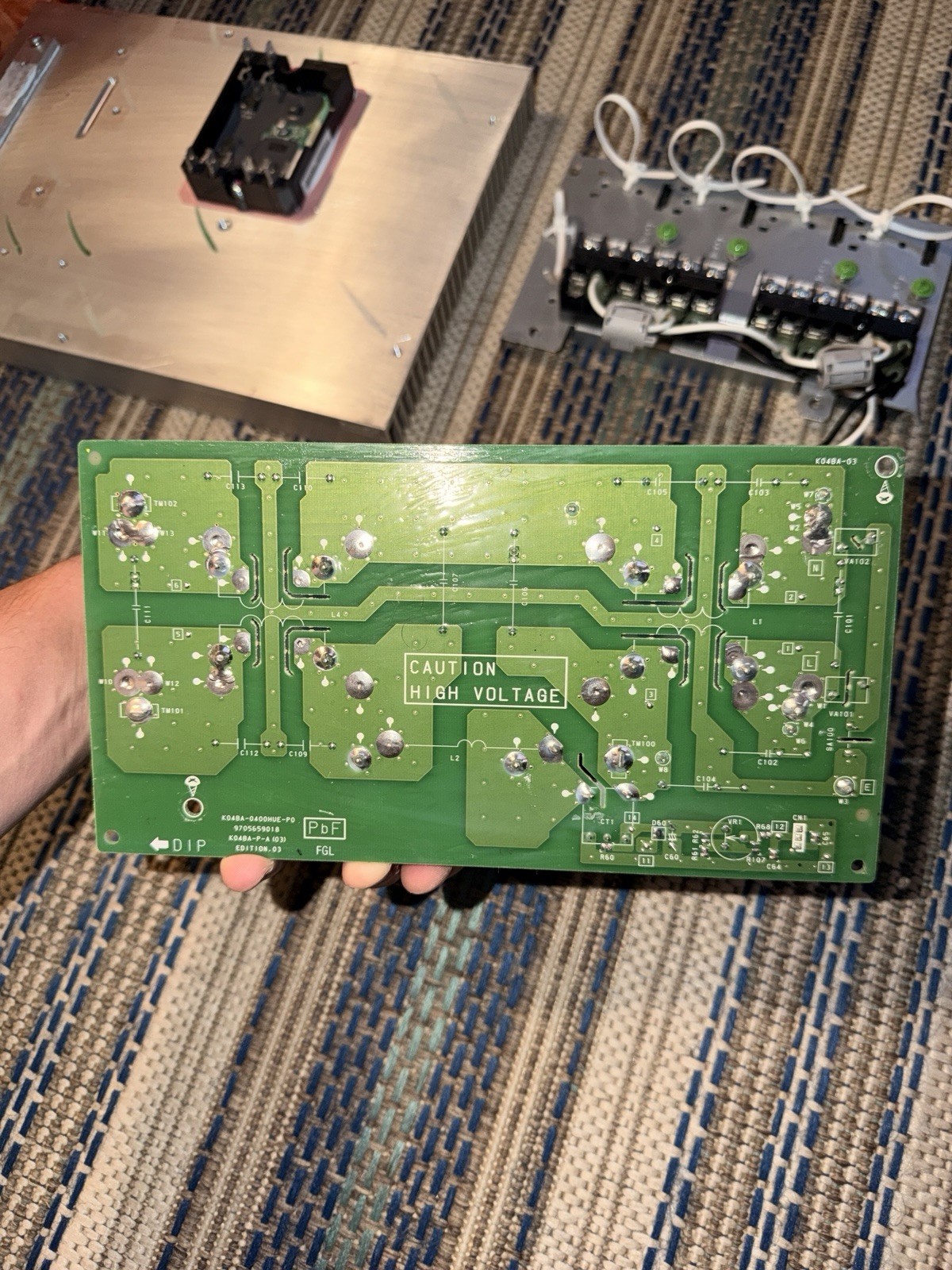 OEM Fujitsu AOU36RLXFZ1 Power Filter Board / High Voltage Filter PCB