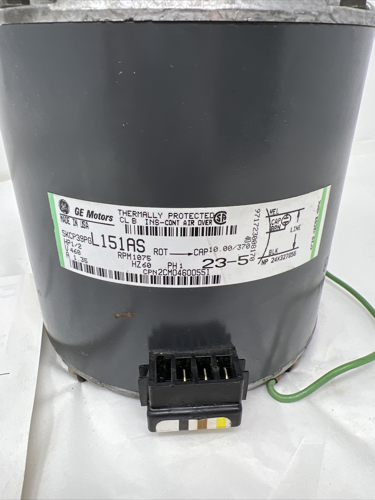 GE 5KCP39PG L151AS Blower Motor 1/2 HP 1075 RPM 1PH 115V Used