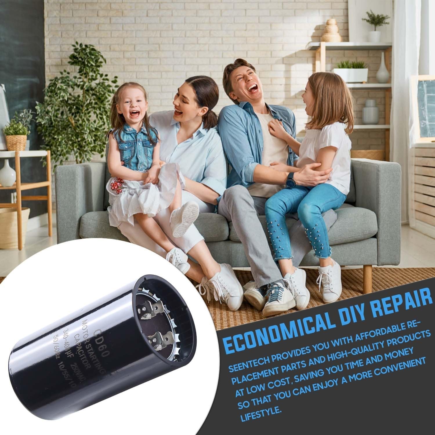 Reliable 340-408 uf Motor Start Capacitor 220-250V with Enhanced Safety Features
