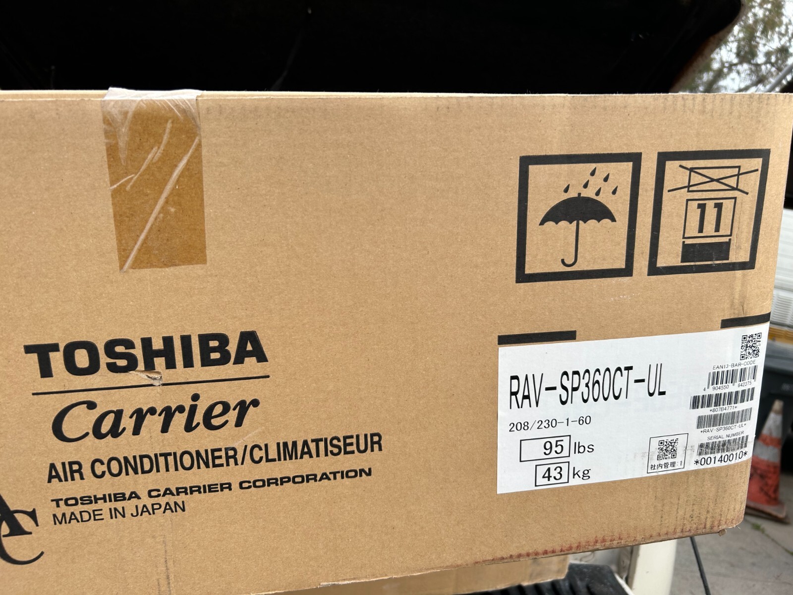 TOSHIBA-CARRIER* Model RAV-SP360CT-UL Under-Ceiling Air Conditioning Inside Unit