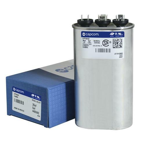 Genteq GE Oval Dual Capacitor 35/5 uf MFD 440 volt 97F9842 C4355L 97F9735