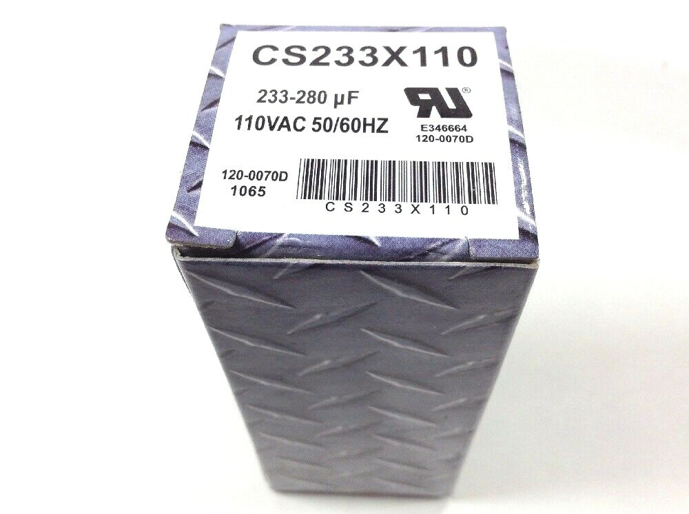 NEW 233-280 uf MFD Start Capacitor 110 V Motor Compressor Pool Cap CS233X110