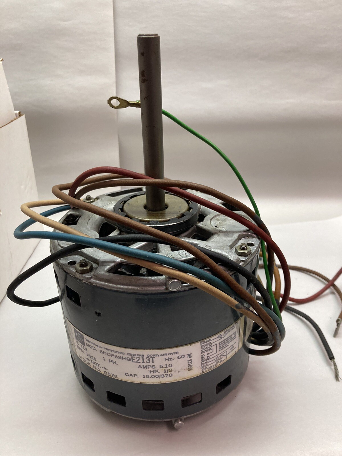 GE,5KCP39HG E213T,1-Phase Blower Motor 1625RPM 5.10A 1/3Hp