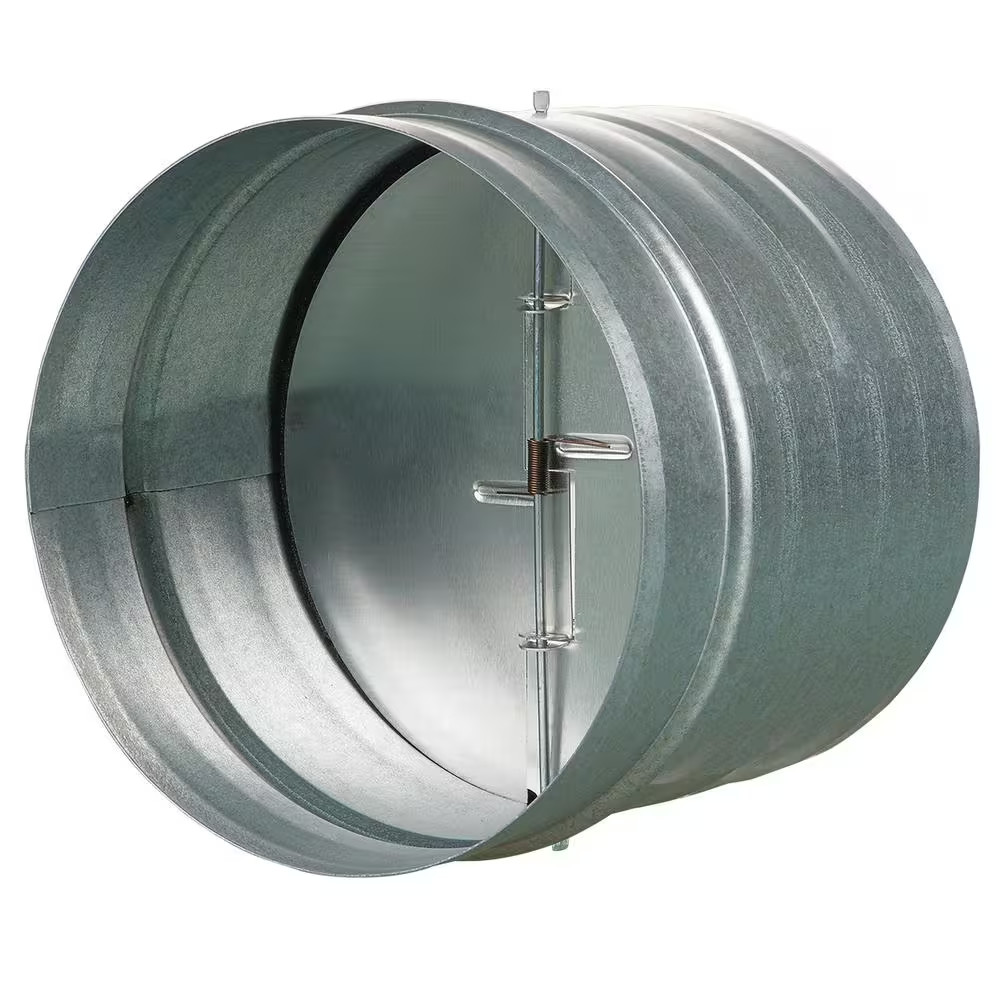 6 In. Galvanized Back-Draft Damper with Rubber Seal Free Shipping (NEW)