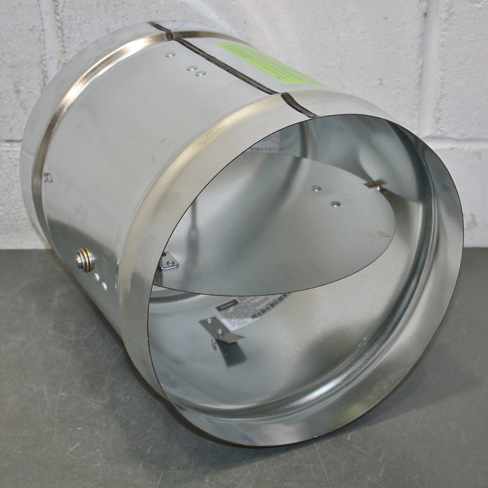 Dayton Fire Damper 2TFZ8, 12″ Diameter Duct, Butterfly, 90 min, Galvanized Steel