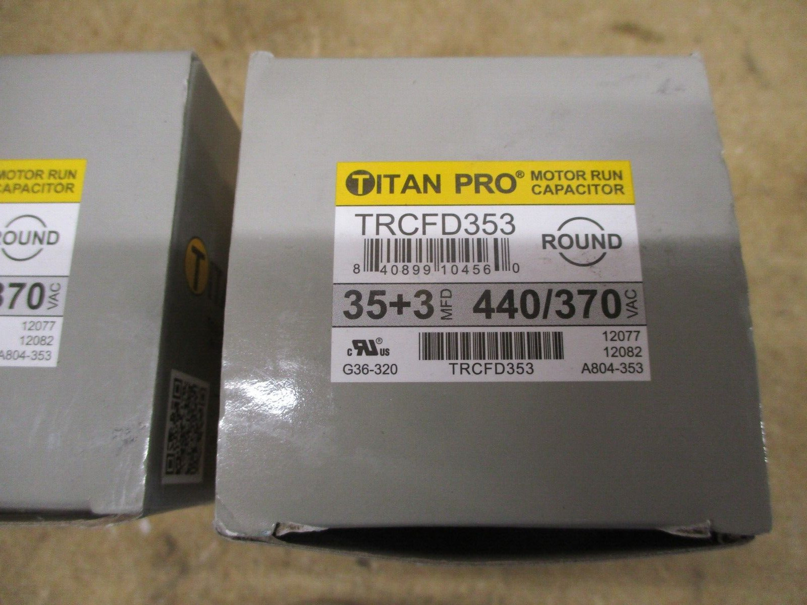 LOT OF 2 NEW TITAN PRO TRCFD353 Dual Run Capacitor,35/3 MFD