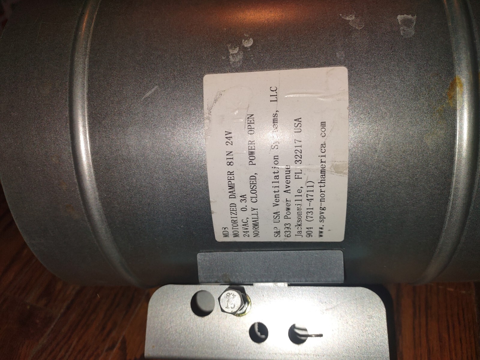 HVAC Motorized Electric zone control 24vac power damper damper 8 inch.